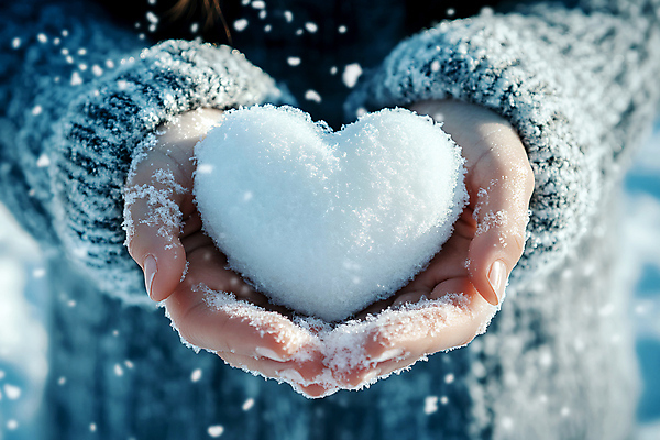 JPG 편집이미지 손 여자 행복 겨울 사랑 한명 사람 성인 하트 눈 스웨터 눈덩이 첫눈 의료성형뷰티 성인여자한명만 편집실사 AI인물포토 AI콘텐츠 자연요소 모양 1 계절 감정 상의 날씨 눈_날씨 신체부위 CG 여자한명만 성인여자만 파일형식 AI포토