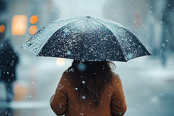 JPG 편집이미지 여자 겨울 우산 한명 들기 상반신 성인 뒷모습 눈 첫눈 의료성형뷰티 성인여자한명만 편집실사 AI인물포토 AI콘텐츠 자연요소 1 계절 뷰포인트 모션 날씨 눈_날씨 사람 CG 여자한명만 성인여자만 파일형식 AI포토