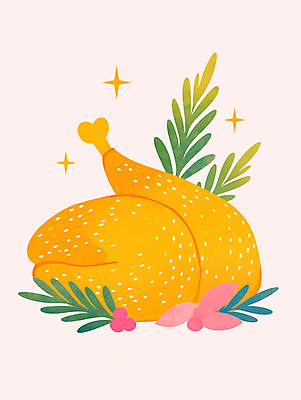 JPG 열매 크리스마스 일러스트 휴식 사람없음 장식 노란색 파티 축제 식사 풀잎 칠면조구이 홀리데이 국내일러스트 AI일러스트 AI콘텐츠 식물 기념일 컬러 컨셉 잎 휴가 이벤트 풀_식물 구이 파일형식