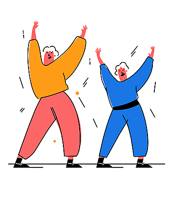 전신 노년 남자 일러스트 모션 건강 웃음 두명 파란색 운동 손들기 스트레칭 에너지 활기 유산소운동 아침운동 노인남자만 국내일러스트 AI파일 컬러 컨셉 표정 사람 성인 남자만 노인만 파일형식 벡터