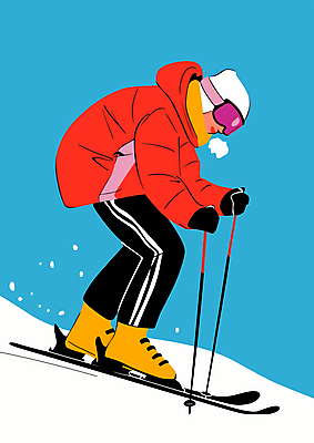 JPG 남자 겨울 일러스트 레저 스키 겨울스포츠 고글 한명 성인 빨간색 파란색 설원 눈 잡기 스키복 폴 활기 패딩 웅크림 폴대 성인남자한명만 국내일러스트 AI일러스트 AI콘텐츠 자연요소 1 옷 계절 스포츠 컬러 컨셉 모션 날씨 눈_날씨 사람 점퍼 막대기 스키용품 남자한명만 성인남자만 파일형식