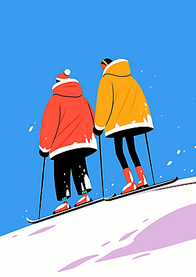 JPG 전신 남자 겨울 일러스트 레저 겨울스포츠 털모자 성인 두명 파란색 추위 눈 잡기 귀마개 스키복 눈길 폴 패딩 폴대 성인남자만 설산 국내일러스트 AI일러스트 AI콘텐츠 자연요소 모자_잡화 잡화 옷 계절 길 스포츠 컬러 모션 날씨 스키 산 눈_날씨 사람 점퍼 막대기 스키용품 남자만 성인만 파일형식