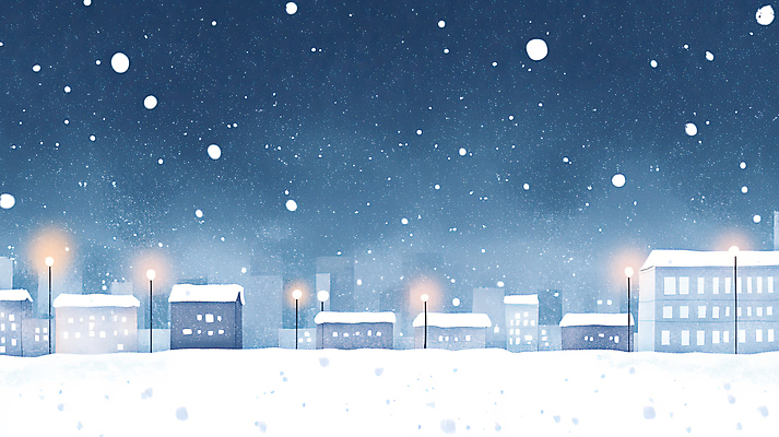 자연요소 건축물 계절 공공시설 하늘 날씨 눈_날씨 건물 야간 생태계 파일형식 AI콘텐츠 빛 밤하늘 고요 사람없음 함박눈 쌓인눈 눈내림 겨울 자연 눈 풍경 가로등 주택 마을 JPG 일러스트 국내일러스트 수채화 AI일러스트