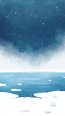 JPG 별 호수 겨울 일러스트 자연 밤하늘 수채화 풍경 사람없음 얼음 고요 안개 눈 파편 야간 쌓인눈 국내일러스트 AI일러스트 AI콘텐츠 자연요소 계절 하늘 날씨 생태계 파일형식