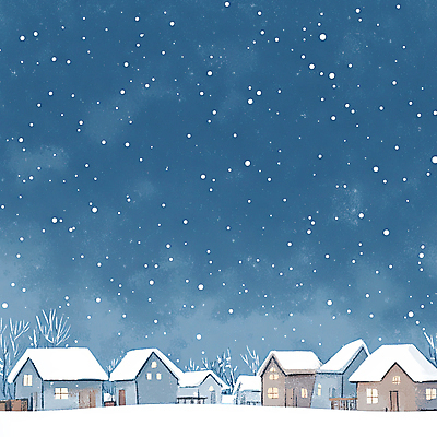 JPG 나무 별 겨울 일러스트 자연 밤하늘 수채화 주택 풍경 사람없음 빛 울타리 마을 고요 시골 눈 야간 쌓인눈 눈내림 국내일러스트 AI일러스트 AI콘텐츠 자연요소 식물 계절 하늘 날씨 눈_날씨 건물 담장 생태계 파일형식