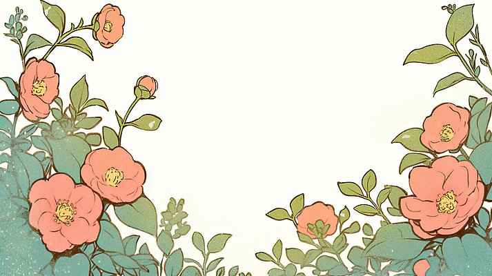 JPG 꽃 잎 겨울 일러스트 수채화 프레임 밝음 사람없음 빨간색 초록색 빛 우아함 동백 국내일러스트 AI일러스트 AI콘텐츠 식물 계절 컬러 컨셉 파일형식