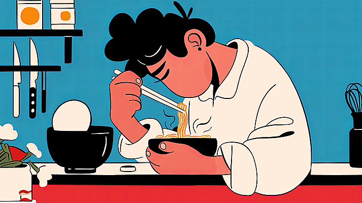 JPG 그릇 식기 남자 음식 일러스트 주방용품 선반 요리 한명 들기 성인 파란색 주방 앞치마 면류 칼 조리대 젓가락질 성인남자한명만 모디슈머 국내일러스트 AI일러스트 AI콘텐츠 1 컬러 가구 생활용품 젓가락 모션 사람 손짓 남자한명만 성인남자만 파일형식