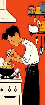 JPG 그릇 식기 남자 음식 일러스트 주방용품 선반 요리 한명 들기 성인 주방 앞치마 면류 가스레인지 냄비 조리대 성인남자한명만 모디슈머 국내일러스트 AI일러스트 AI콘텐츠 1 가구 생활용품 모션 사람 가전제품 레인지 솥 남자한명만 성인남자만 파일형식