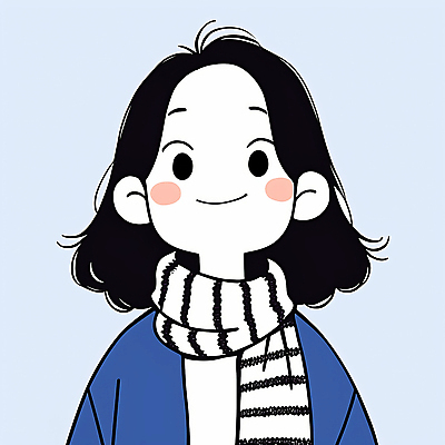 JPG 여자 패션 행복 하늘색 일러스트 한명 미소 상반신 성인 귀여움 목도리 단발머리 성인여자한명만 국내일러스트 AI일러스트 AI콘텐츠 1 헤어스타일 잡화 감정 컨셉 표정 사람 파란색 여자한명만 성인여자만 파일형식