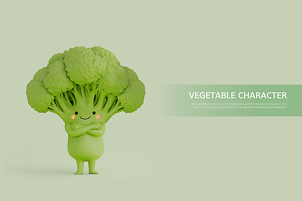 PSD 편집이미지 행복 식재료 웃음 사람없음 초록색 3D 팔짱 브로콜리 건강식 채소캐릭터 긍정적 편집3D 캐릭터 감정 음식 컬러 채소 모션 표정 디지털합성 파일형식