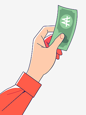 손 지폐 일러스트 신체부위 잡기 부자 결제 물건집기 국내일러스트 AI파일 컨셉 돈 모션 사람 파일형식 벡터