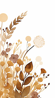 JPG 꽃다발 잎 일러스트 수채화 사람없음 갈색 드라이플라워 국내일러스트 AI일러스트 AI콘텐츠 식물 꽃 컬러 파일형식