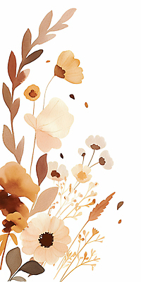 JPG 꽃다발 잎 일러스트 수채화 사람없음 갈색 드라이플라워 국내일러스트 AI일러스트 AI콘텐츠 식물 꽃 컬러 파일형식