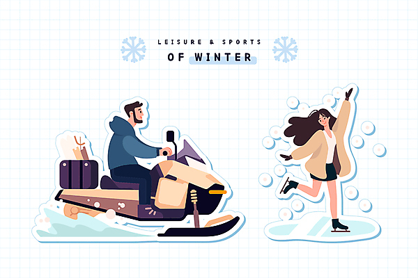 전신 라이프스타일 여자 남자 겨울 일러스트 겨울스포츠 눈꽃 성인 두명 레포츠 운동 스케이트 눈 빙판 스노모빌 성인만 국내일러스트 AI파일 자연요소 계절 스포츠용품 스포츠 레저 날씨 눈_날씨 건강 사람 생활 파일형식 벡터
