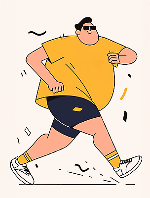 JPG 전신 남자 스포츠 운동화 다이어트 일러스트 한명 성인 운동복 선글라스 달리기 운동 노란색 건강관리 비만 성인남자한명만 국내일러스트 AI일러스트 AI콘텐츠 1 옷 안경 컬러 신발 모션 건강 관리 사람 몸매 남자한명만 성인남자만 파일형식