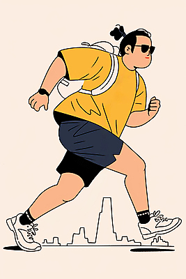 JPG 전신 남자 스포츠 운동화 다이어트 일러스트 한명 성인 운동복 선글라스 달리기 운동 노란색 건강관리 비만 성인남자한명만 국내일러스트 AI일러스트 AI콘텐츠 1 옷 안경 컬러 신발 모션 건강 관리 사람 몸매 남자한명만 성인남자만 파일형식