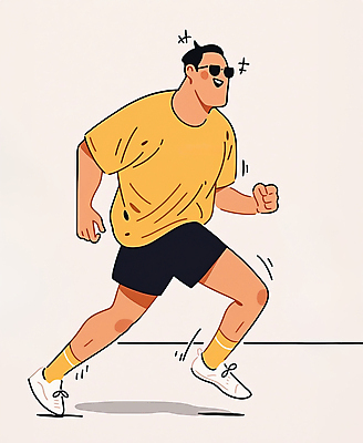 JPG 전신 남자 스포츠 운동화 다이어트 일러스트 한명 성인 운동복 선글라스 달리기 운동 노란색 건강관리 비만 성인남자한명만 국내일러스트 AI일러스트 AI콘텐츠 1 옷 안경 컬러 신발 모션 건강 관리 사람 몸매 남자한명만 성인남자만 파일형식