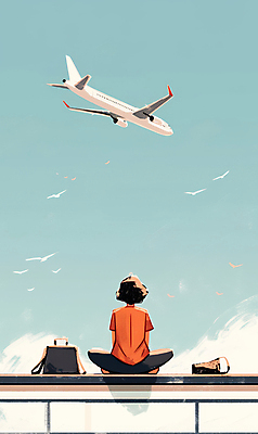 JPG 구름 남자 여행 하늘색 일러스트 조류 하늘 바람 비행기 한명 성인 비행 가부좌 성인남자한명만 국내일러스트 AI일러스트 AI콘텐츠 자연요소 동물 1 항공교통 날씨 대중교통 사람 앉기 파란색 남자한명만 성인남자만 파일형식