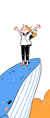 전신 구름 여자 어린이 파도 일러스트 팔벌리기 바람 한명 서기 소녀 평화 기쁨 만세 꿈 자유 고래 소녀한명만 국내일러스트 AI파일 자연요소 1 감정 바다 컨셉 포유류 모션 날씨 사람 수중동물 여자한명만 소녀만 파일형식 벡터