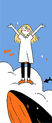 전신 구름 여자 어린이 파도 일러스트 팔벌리기 바람 한명 서기 소녀 평화 기쁨 만세 꿈 자유 고래 소녀한명만 국내일러스트 AI파일 자연요소 1 감정 바다 컨셉 포유류 모션 날씨 사람 수중동물 여자한명만 소녀만 파일형식 벡터