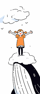 전신 구름 여자 어린이 파도 일러스트 팔벌리기 바람 한명 서기 소녀 평화 기쁨 만세 꿈 자유 고래 소녀한명만 국내일러스트 AI파일 자연요소 1 감정 바다 컨셉 포유류 모션 날씨 사람 수중동물 여자한명만 소녀만 파일형식 벡터