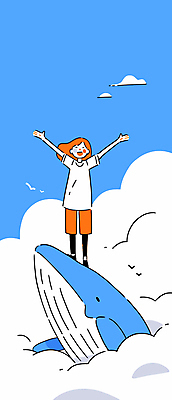 전신 구름 여자 어린이 파도 일러스트 팔벌리기 바람 한명 서기 소녀 평화 기쁨 만세 꿈 자유 고래 소녀한명만 국내일러스트 AI파일 자연요소 1 감정 바다 컨셉 포유류 모션 날씨 사람 수중동물 여자한명만 소녀만 파일형식 벡터