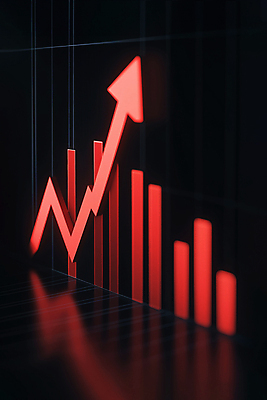 JPG 편집이미지 화살표 성공 그래프 사람없음 빨간색 경제 검은색 성장 디지털합성 상승 편집소스 편집실사 AI컴퓨터그래픽 AI콘텐츠 컬러 컨셉 CG 파일형식