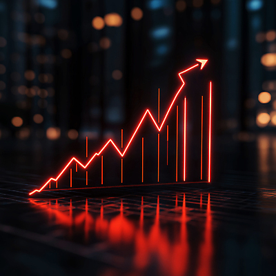 JPG 편집이미지 화살표 성공 그래프 사람없음 빨간색 경제 검은색 성장 도시 디지털합성 상승 편집소스 편집실사 AI컴퓨터그래픽 AI콘텐츠 컬러 컨셉 CG 파일형식