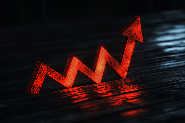 JPG 편집이미지 화살표 성공 그래프 바닥 사람없음 빨간색 경제 검은색 성장 디지털합성 상승 편집소스 편집실사 AI컴퓨터그래픽 AI콘텐츠 컬러 컨셉 CG 파일형식