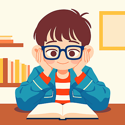 교육 남자 어린이 일러스트 선반 한명 소년 상반신 책 독서 잡기 책상 소년한명만 안경낌 눈건강 국내일러스트 AI파일 1 안경 가구 모션 건강 사람 남자한명만 소년만 파일형식 벡터