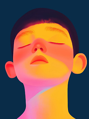 JPG 편집이미지 남자 포스터 어린이 휴식 따뜻함 한명 사람 소년 빛 컬러풀 평화 눈감음 편안함 명상 초상화 소년한명만 편집실사 1 컬러 컨셉 모션 감각 CG 그림 남자한명만 소년만 파일형식