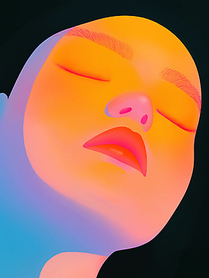 JPG 편집이미지 여자 얼굴 휴식 따뜻함 한명 사람 성인 빛 컬러풀 평화 눈감음 편안함 명상 초상화 성인여자한명만 편집실사 1 컬러 컨셉 모션 신체부위 감각 CG 그림 여자한명만 성인여자만 파일형식