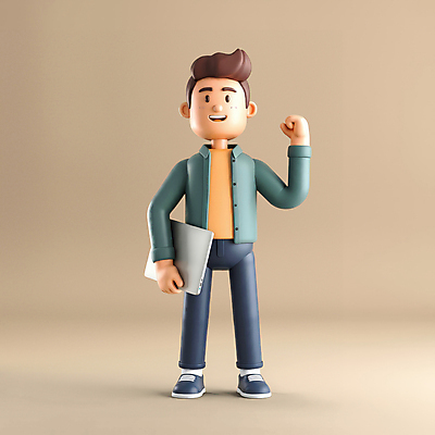 전신 PSD 편집이미지 남자 갈색머리 3D캐릭터 한명 서기 들기 성인 노트북 3D 손들기 파이팅 청바지 활기 프로그래머 성인남자한명만 편집3D 직업 캐릭터 1 헤어스타일 컨셉 바지 모션 사람 전자제품 디지털합성 남자한명만 성인남자만 파일형식
