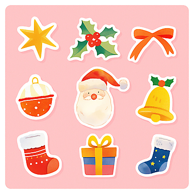 자연요소 1 계절 기념일 꽃 컬러 크리스마스장식 크리스마스 휴가 양말 선물 사람 성인 신체부위 상자 남자한명만 노인남자만 파일형식 산타양말 크리스마스양말 얼굴 한명 노년 남자 엘리먼트 겨울 홀리데이 스티커 오브젝트 세트 종 선물상자 별 포인세티아 산타클로스 오너먼트 리본 PSD 일러스트 노인남자한명만 분홍색 국내일러스트 수채화