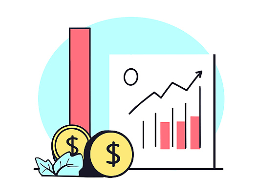 화살표 하늘색 돈 일러스트 비즈니스 그래프 사람없음 경제 동전 주식 문서 보안 투자 상승 수익 엘리먼트 재정 국내일러스트 AI파일 컨셉 안전 금융 파란색 재산 파일형식 벡터