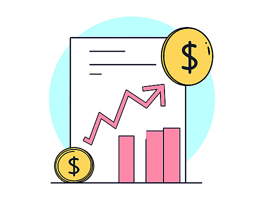 화살표 하늘색 돈 일러스트 비즈니스 그래프 사람없음 경제 동전 주식 문서 보안 투자 상승 수익 엘리먼트 재정 국내일러스트 AI파일 컨셉 안전 금융 파란색 재산 파일형식 벡터
