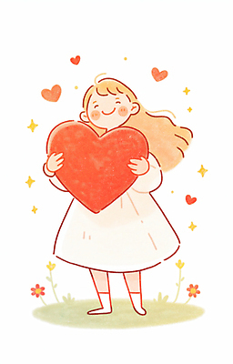 JPG 전신 여자 행복 어린이 일러스트 사랑 한명 미소 들기 소녀 빨간색 귀여움 기쁨 하트 소녀한명만 국내일러스트 AI일러스트 AI콘텐츠 모양 1 감정 컬러 컨셉 모션 표정 사람 여자한명만 소녀만 파일형식