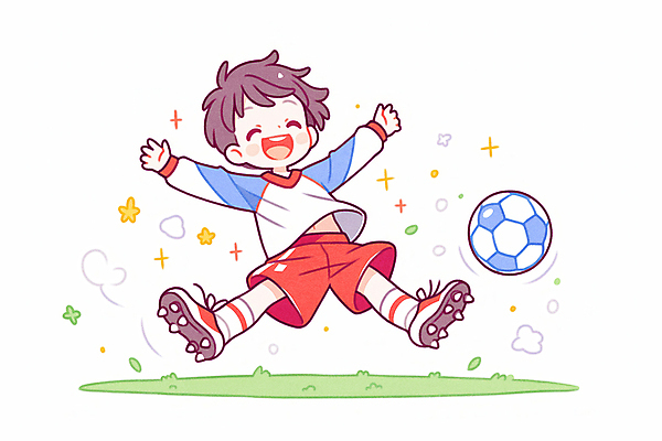 JPG 전신 남자 어린이 일러스트 한명 웃음 소년 운동 점프 축구 기쁨 만세 우승 축구화 세레모니 소년한명만 국내일러스트 AI일러스트 AI콘텐츠 1 감정 운동화 축구용품 모션 표정 건강 사람 구기 최고 남자한명만 소년만 파일형식