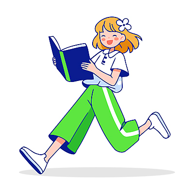 전신 캐릭터 학생 여자 교육 어린이 일러스트 한명 소녀 취미 책 연두색 독서 달리기 귀여움 교양 읽기 즐거움 소녀한명만 일러캐릭터 독파민 AI파일 1 감정 컨셉 모션 사람 초록색 신조어 여자한명만 소녀만 파일형식 벡터