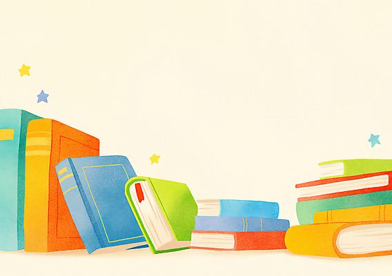 JPG 별 일러스트 사람없음 책 독서 가을 감성 베이지색 북마크 책더미 국내일러스트 AI일러스트 AI콘텐츠 자연요소 계절 컬러 컨셉 무더기 파일형식