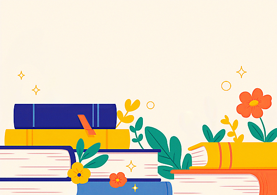 JPG 꽃 일러스트 사람없음 책 파란색 독서 쌓기 가을 감성 북마크 책더미 국내일러스트 AI일러스트 AI콘텐츠 식물 계절 컬러 컨셉 모션 무더기 파일형식