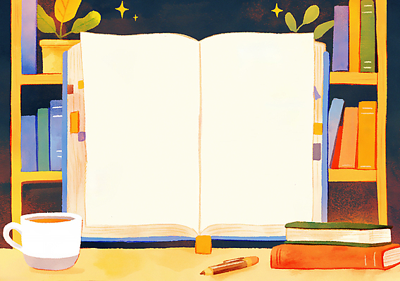 JPG 화분 커피 일러스트 책장 사람없음 책 컵 독서 펜 가을 차 서재 책상 감성 베이지색 카피스페이스 국내일러스트 AI일러스트 AI콘텐츠 식기 계절 음료 컬러 가구 컨셉 필기구 공백 파일형식