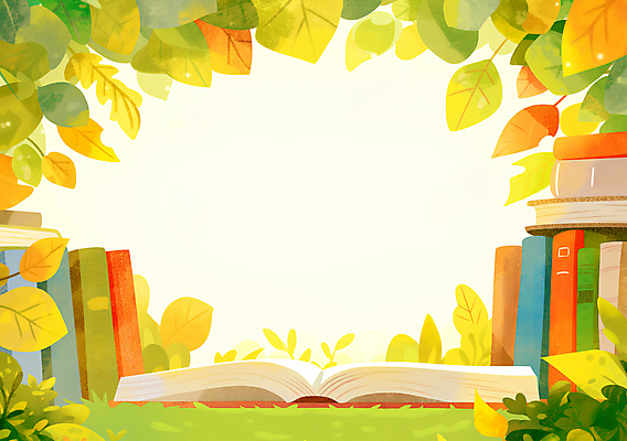 JPG 일러스트 나뭇잎 프레임 잔디 사람없음 책 독서 가을 감성 책더미 국내일러스트 AI일러스트 AI콘텐츠 식물 계절 컨셉 잎 무더기 파일형식