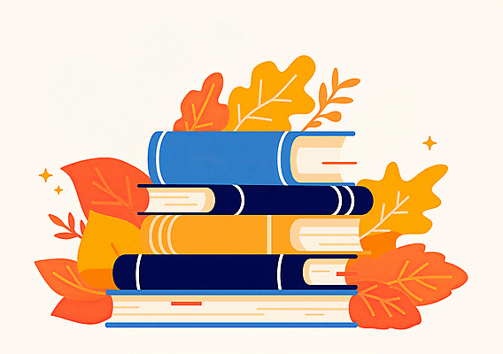 JPG 단풍 낙엽 일러스트 나뭇잎 사람없음 책 독서 쌓기 가을 감성 책더미 국내일러스트 AI일러스트 AI콘텐츠 계절 컨셉 잎 모션 무더기 파일형식