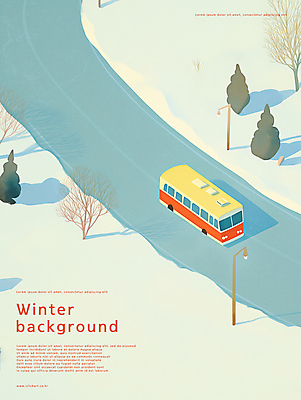 PSD 나무 도로 백그라운드 설경 겨울 가로등 일러스트 버스 풍경 사람없음 고요 추위 눈 눈덮임 국내일러스트 자연요소 식물 계절 공공시설 길 육상교통 컨셉 교통시설 날씨 대중교통 파일형식