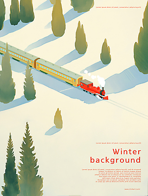 PSD 나무 백그라운드 설경 겨울 일러스트 그림자 풍경 사람없음 고요 기찻길 기차 추위 눈 연기 눈덮임 국내일러스트 자연요소 식물 계절 육상교통 컨셉 날씨 대중교통 파일형식