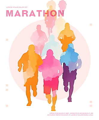 전신 PSD 여자 남자 실루엣 분홍색 일러스트 협력 수채화 여러명 성인 달리기 운동 에너지 역동적 마라톤 성인만 국내일러스트 컬러 다수 컨셉 모션 촬영기법 건강 사람 경기 육상스포츠 파일형식