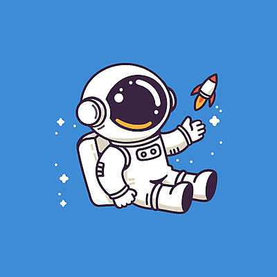 전신 일러스트 한명 앉기 성인 파란색 우주 귀여움 로켓 우주비행사 우주복 손뻗기 성인한명만 일러캐릭터 AI파일 캐릭터 1 옷 컬러 컨셉 모션 사람 성인만 파일형식 벡터