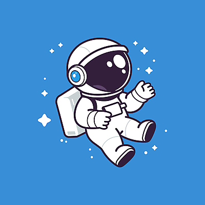 전신 일러스트 한명 앉기 손짓 성인 파란색 반짝임 우주 귀여움 우주비행사 우주복 성인한명만 일러캐릭터 AI파일 캐릭터 1 옷 컬러 컨셉 모션 사람 성인만 파일형식 벡터