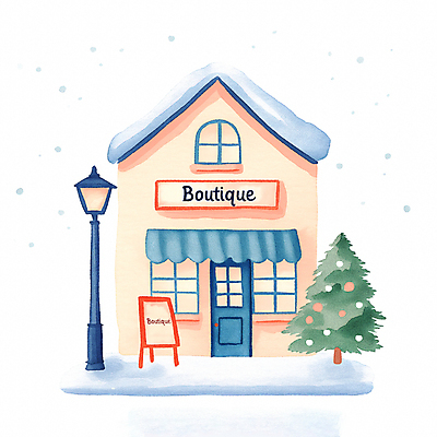 JPG 나무 겨울 가로등 일러스트 따뜻함 사람없음 건물 상점 눈 편안함 부티크 눈내림 국내일러스트 AI일러스트 AI콘텐츠 자연요소 식물 건축물 계절 공공시설 날씨 눈_날씨 감각 파일형식